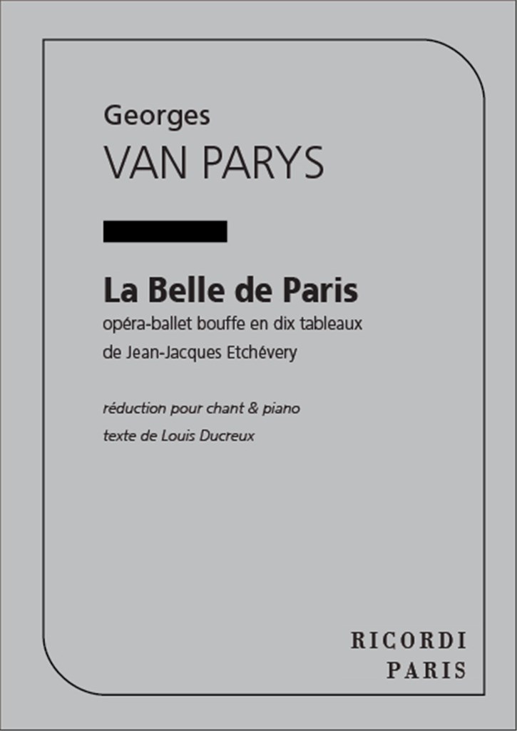 Parys La Belle De Paris Chant Et Piano
